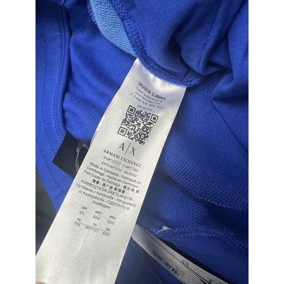 A|X ARMANI EXCHANGE Men's Colorblocked Logo-Print Fleece Drawstring Shorts XXL - Picture 7 of 8